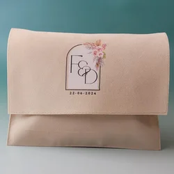 Velvet Envelope Gift Bags customized jewelry packaging bag with logo bracelet ring necklace earring storage pouch suede