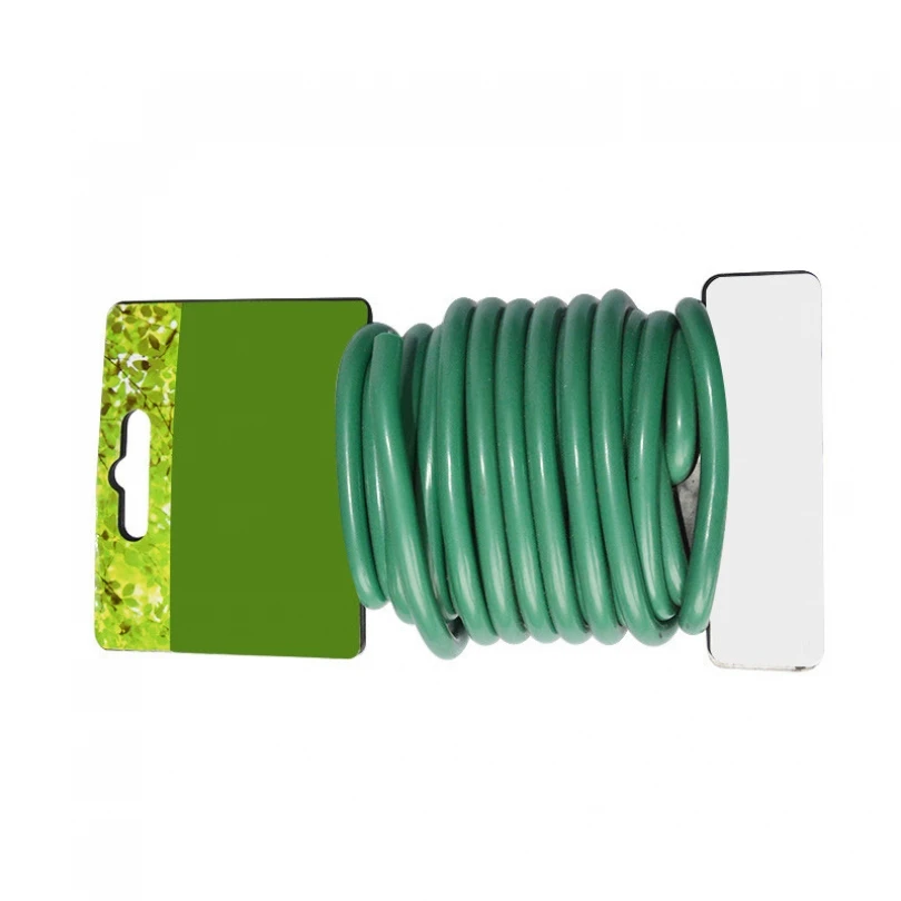 

Thickened Versatile Reusable Rubber 5mm x 5m Green Iron Tying Wire for Gardening Vine Plant Tape