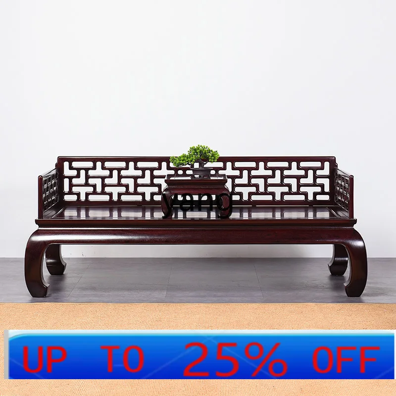 LHH Ming and Qing Classical Sofa Bed Solid Wood Antique Arhat Bed Two-piece Set