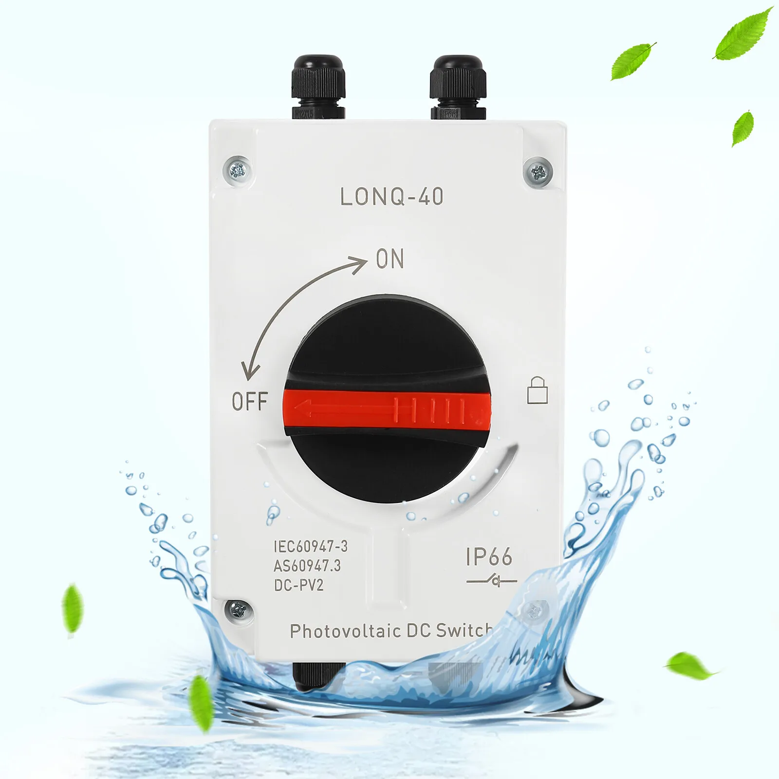 

32A PV Combiner Box Солнечная система Разъединитель Водонепроницаемая распределительная коробка Поворотный переключатель постоянного тока 1500 В