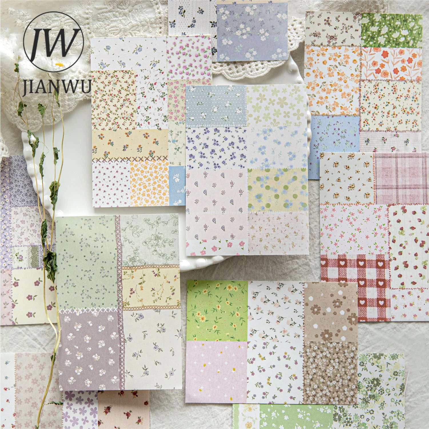 JIANWU Serie Museo del Patchwo - Vintage Junk Journal Scrapbooking Paper reseña y precio