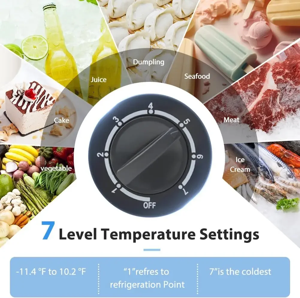 Petits Congélateurs Compacts à T-shirts d'Massage avec mir Parfait, Contrôle de la Température 7, pour Cuisine Domestique