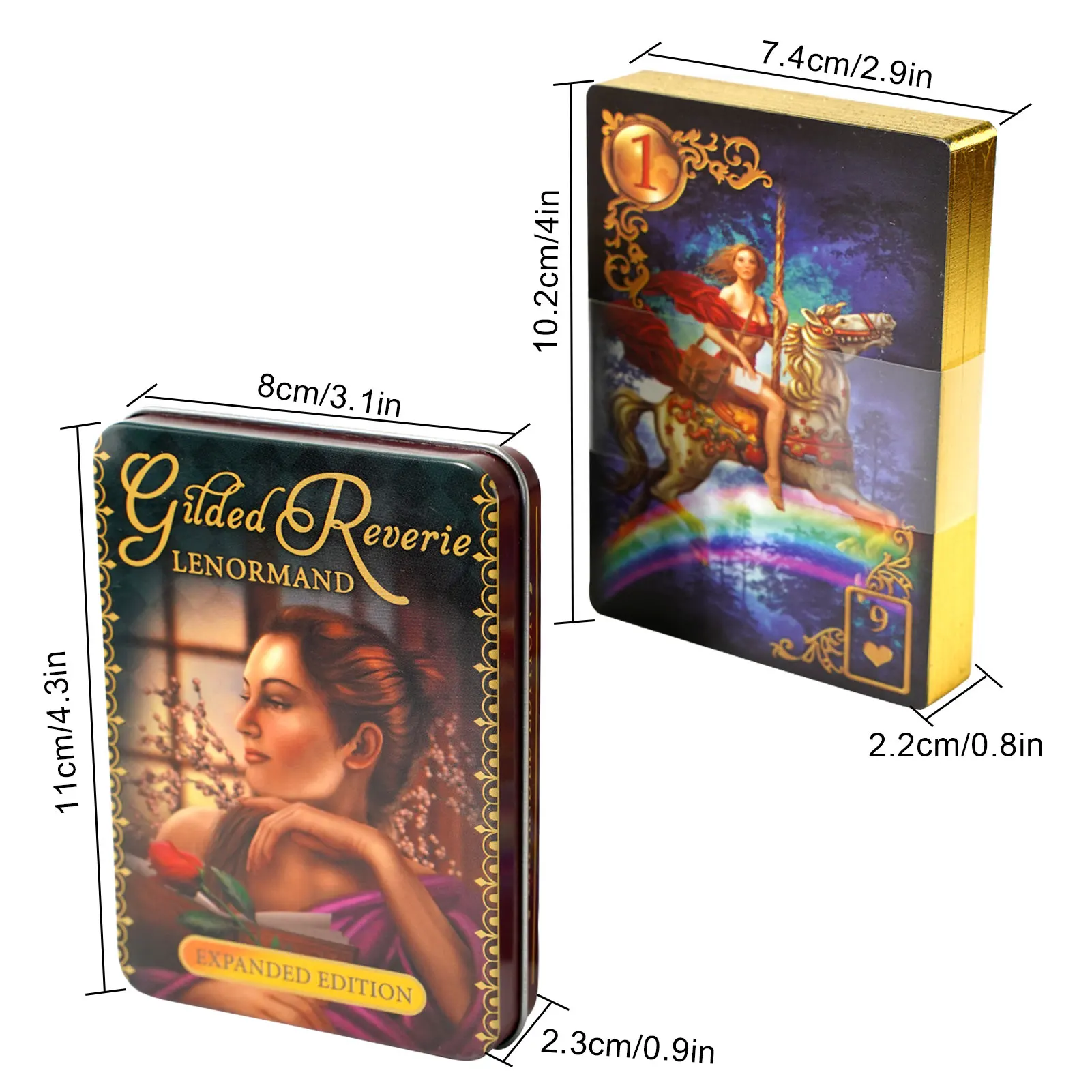 Gilded Reverie Lenormand Tarot Card 44 Pcs The Gilded Reverie Lenormand Tarot Deck Modern Tarot Library Board Game Card Casual