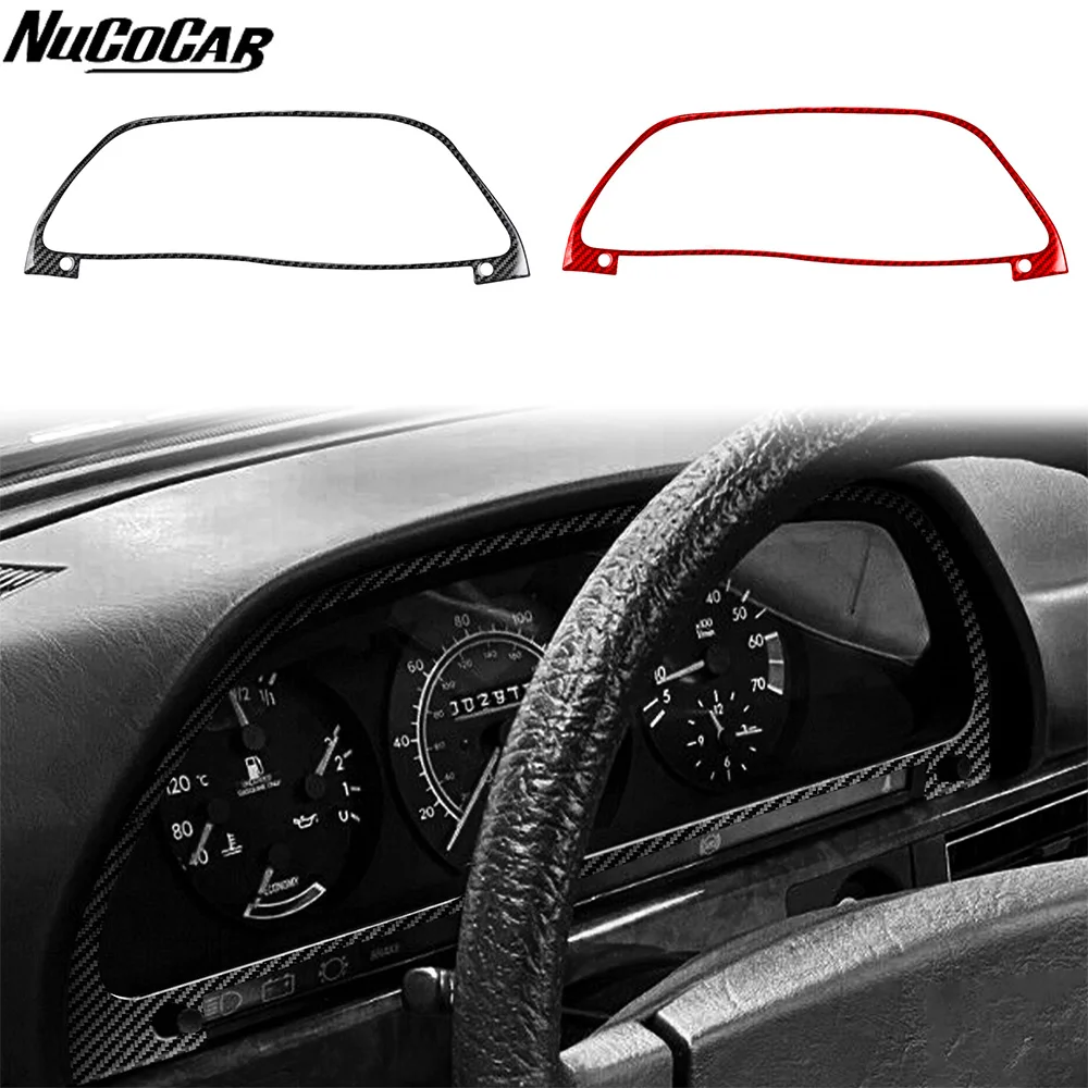 For Mercedes-Benz S-Series W126 1980-1991 Carbon Fiber Instrument Speedometer Panel Car Accessories Interior Decorative Stickers