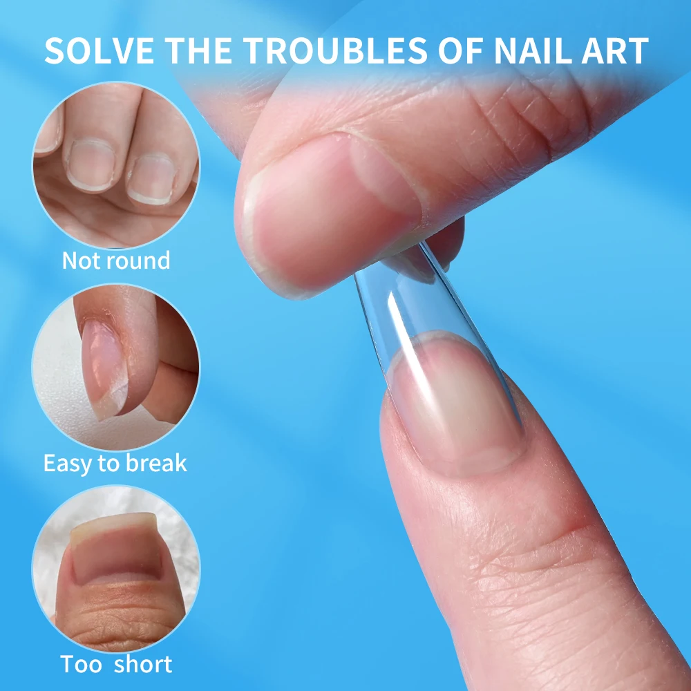 120 Stuks Nep Nagels Volledige Dekking Pers Op Nagels Doodskist Zachte Semi-Matte Volledige Dekking Nagels Nep Tips Capsule Extensie Manicure Tool