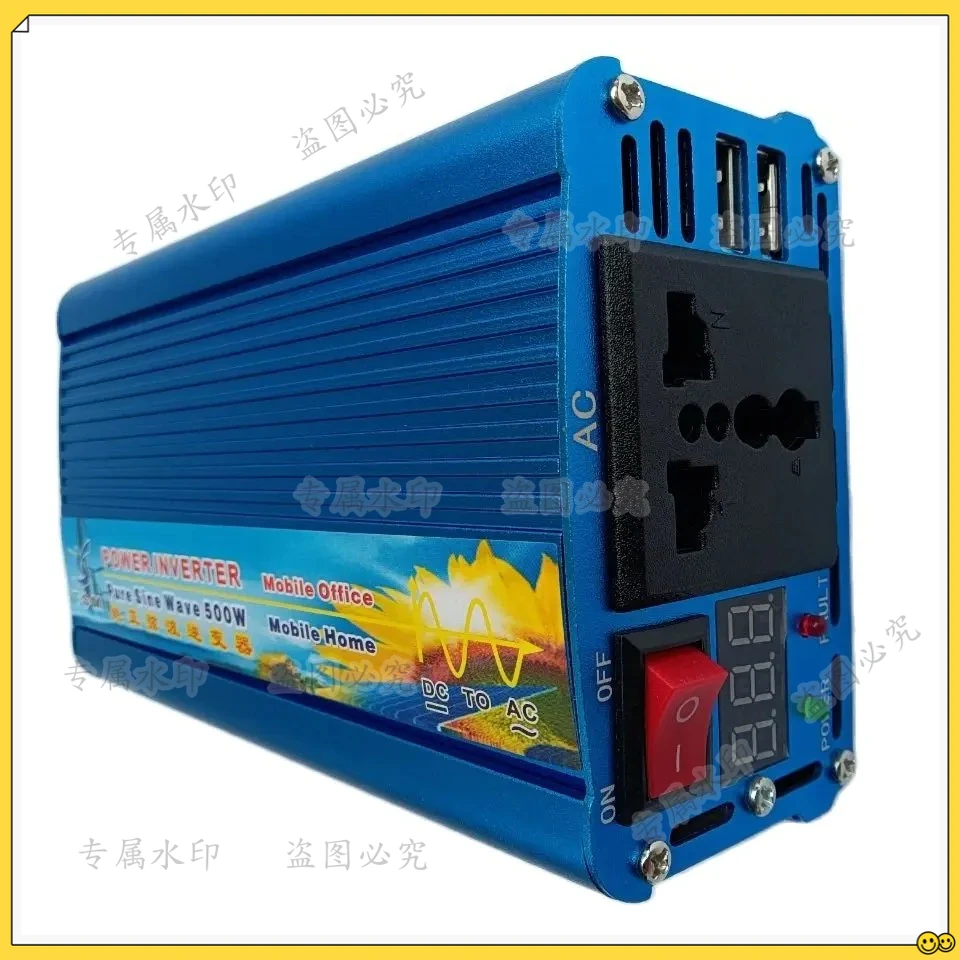 

Инвертор с цифровым дисплеем, 500 Вт, DC 12В в AC 220В/230В/240В, 50 Гц, пиковая мощность 1000 Вт, чистая синусоида