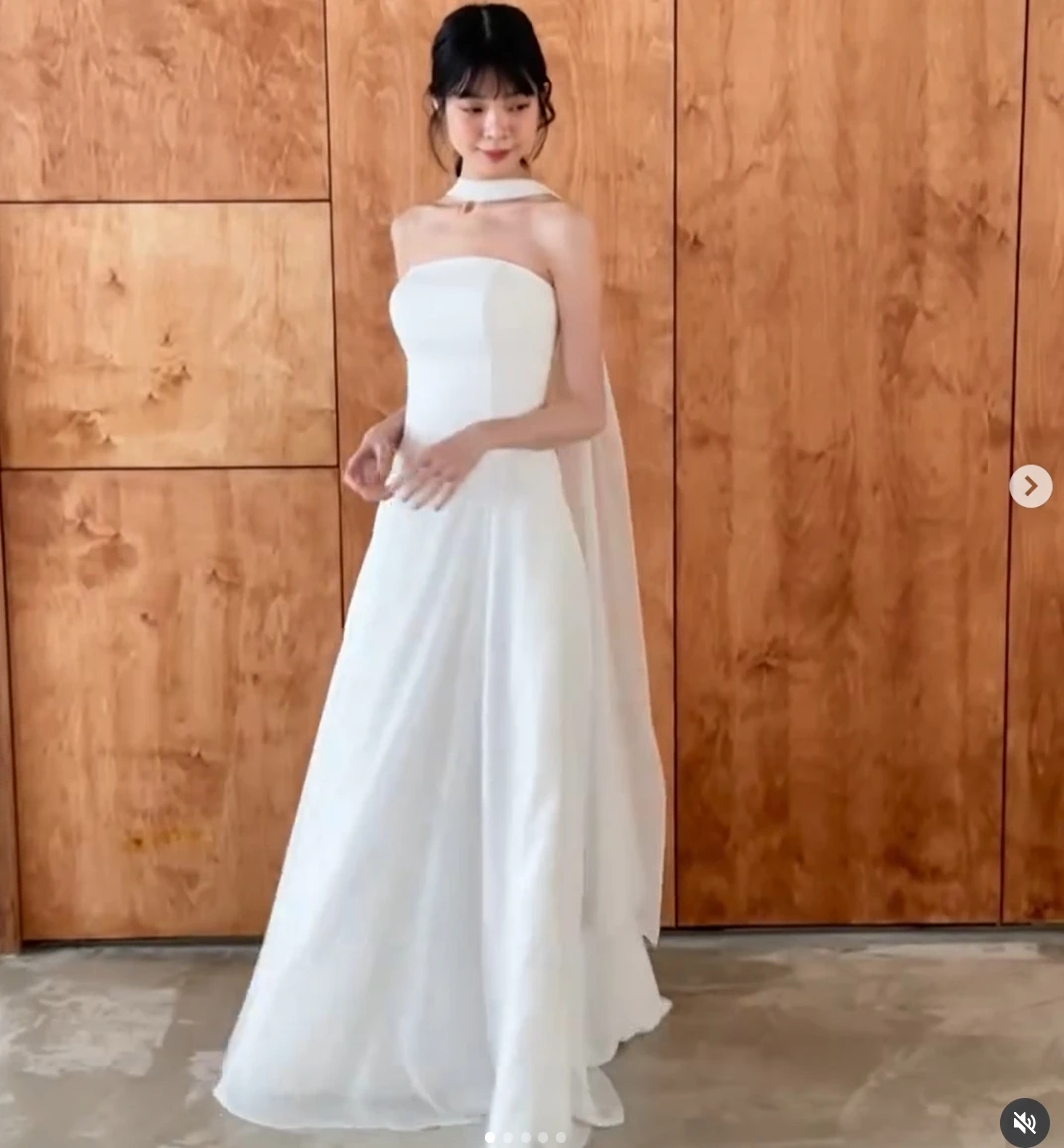 

FANAN Корейское шифоновое простое элегантное свадебное платье трапециевидной формы без бретелек 웨딩드레스 с рюшами на шнуровке цвета слоновой кости по индивидуальному заказу, красивое платье невесты