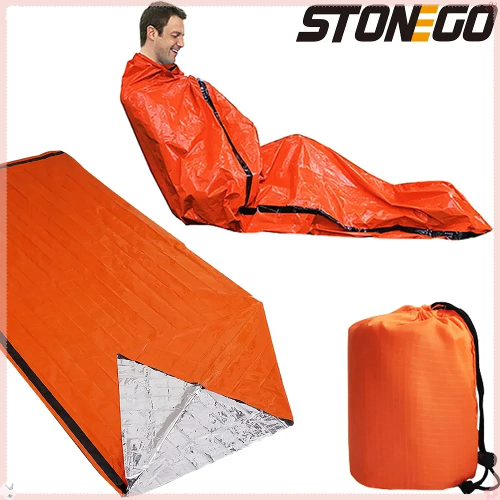 Saco de dormir de emergência portátil à prova dwaterproof água sobrevivência acampamento caminhadas pesca viagem ao ar livre alívio tenda ferramentas acessórios