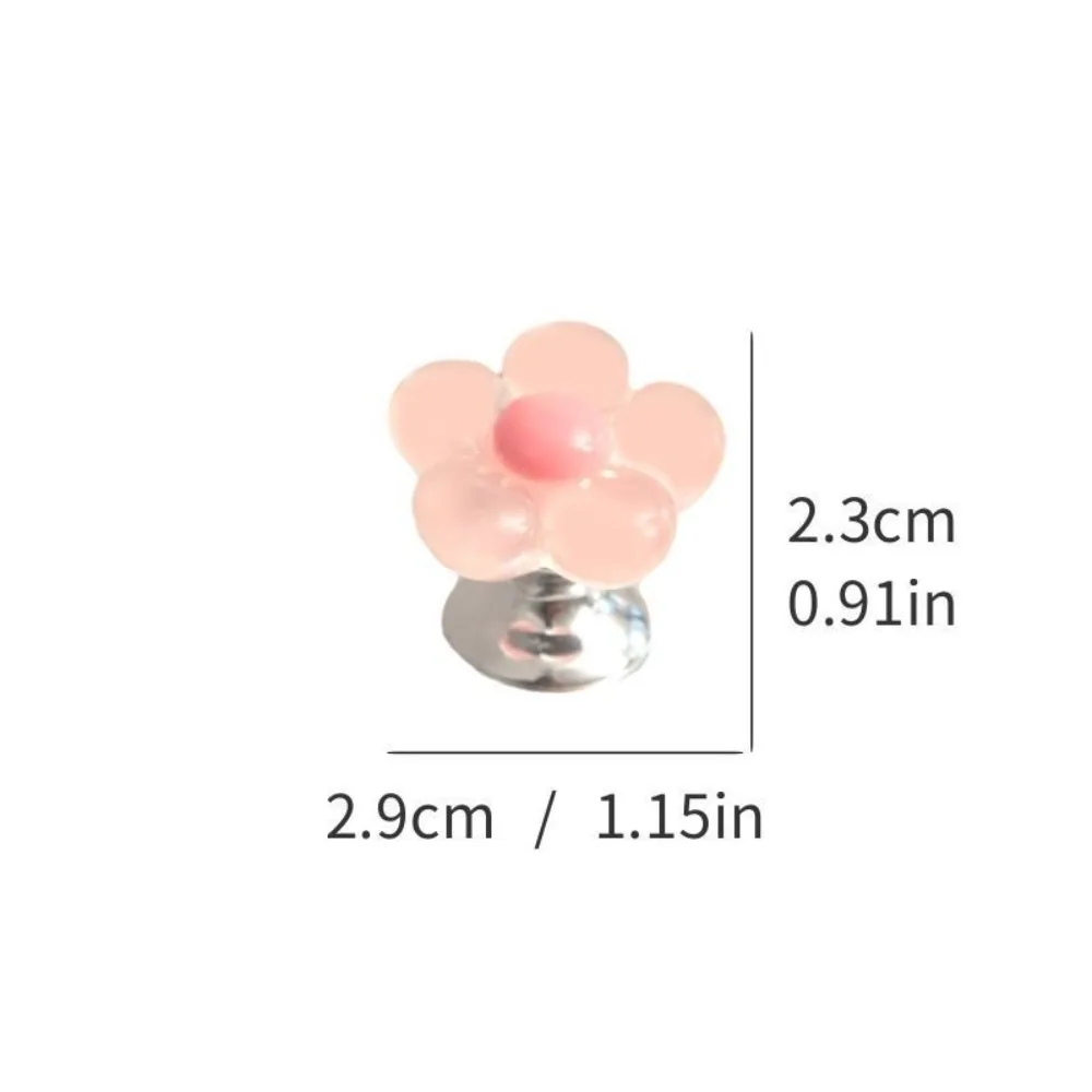 Self-Adhesive Toilet Tank Button Nail Protector Flower Shape Toilet Presser Resin Labor-saving Water Press Flush Button