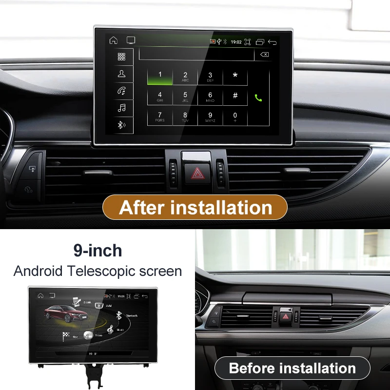 STWEI Qualcomm Snapdragon 665 6125 Andorid14 Wireless CarPlay Auto For AUDI 2012-2018 A6 A7 C7 Car Video Players Screen GPS NAVI
