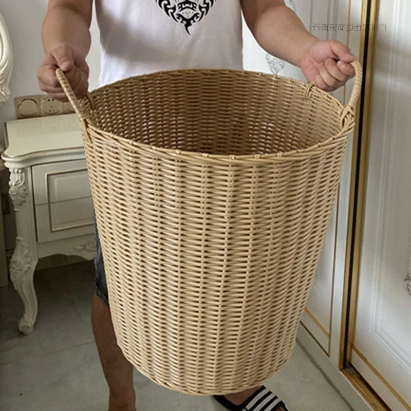 

Bamboo woven storage basket, large foldable dirty clothes basket, bathroom laundry storage basket, household clothing toy bucket