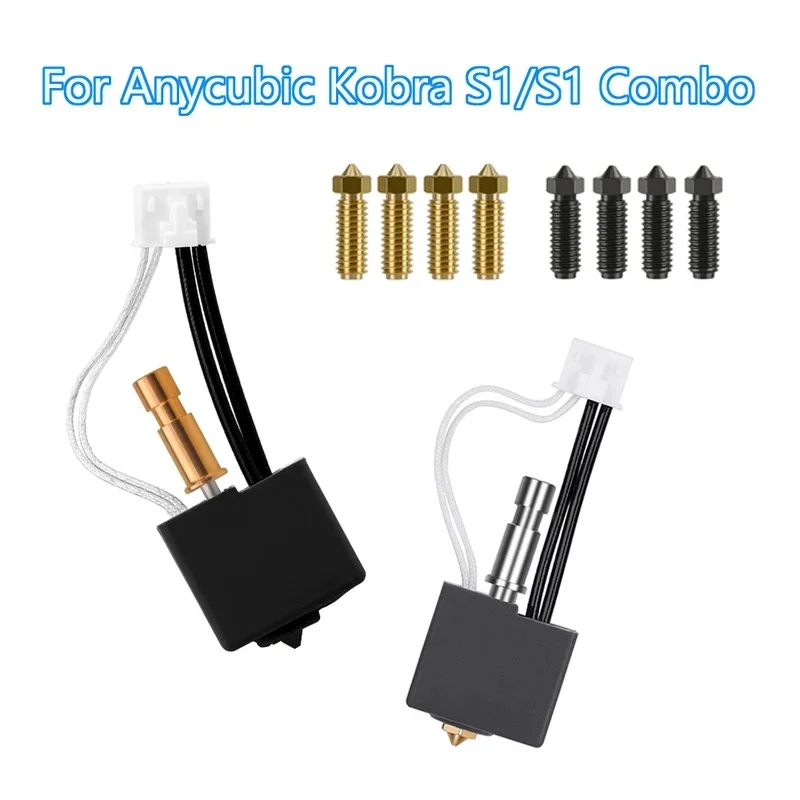 Hotend For Kobra S1 Combo Print Head Hot End For Anycubic Kobra S1/ACE Pro Hotend Kobra S1 Hardened Steel Nozzle Hotend Kit