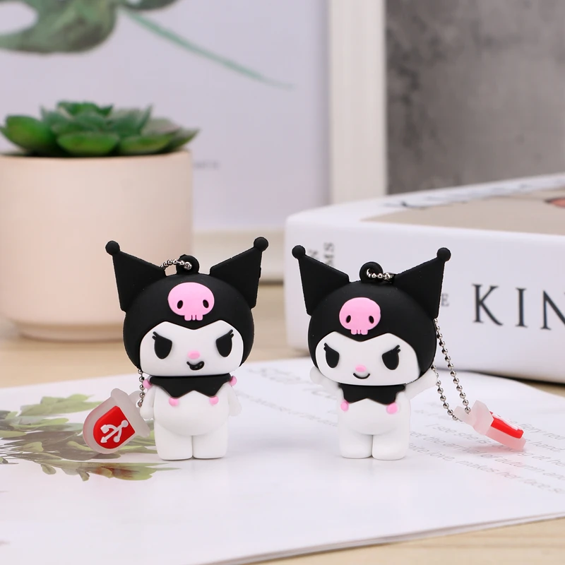 Sanrio Kuromi USB Flash Drive 128g Mobile Phone Computer Dual-use High-speed Car USB Flash Drive Kawaii Gift Office Supplies