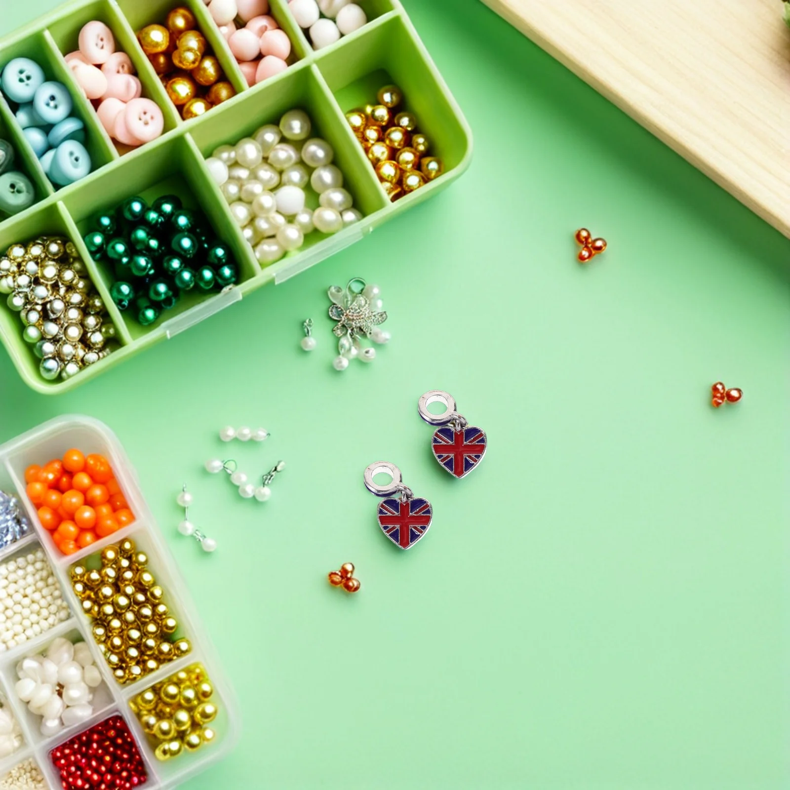 

12Pcs Uk Flag Charms Alloy Vibrant Colors DIY Bracelet Charm Keychain Patriotic Jewelry Making Findings Women Flag Jewelry