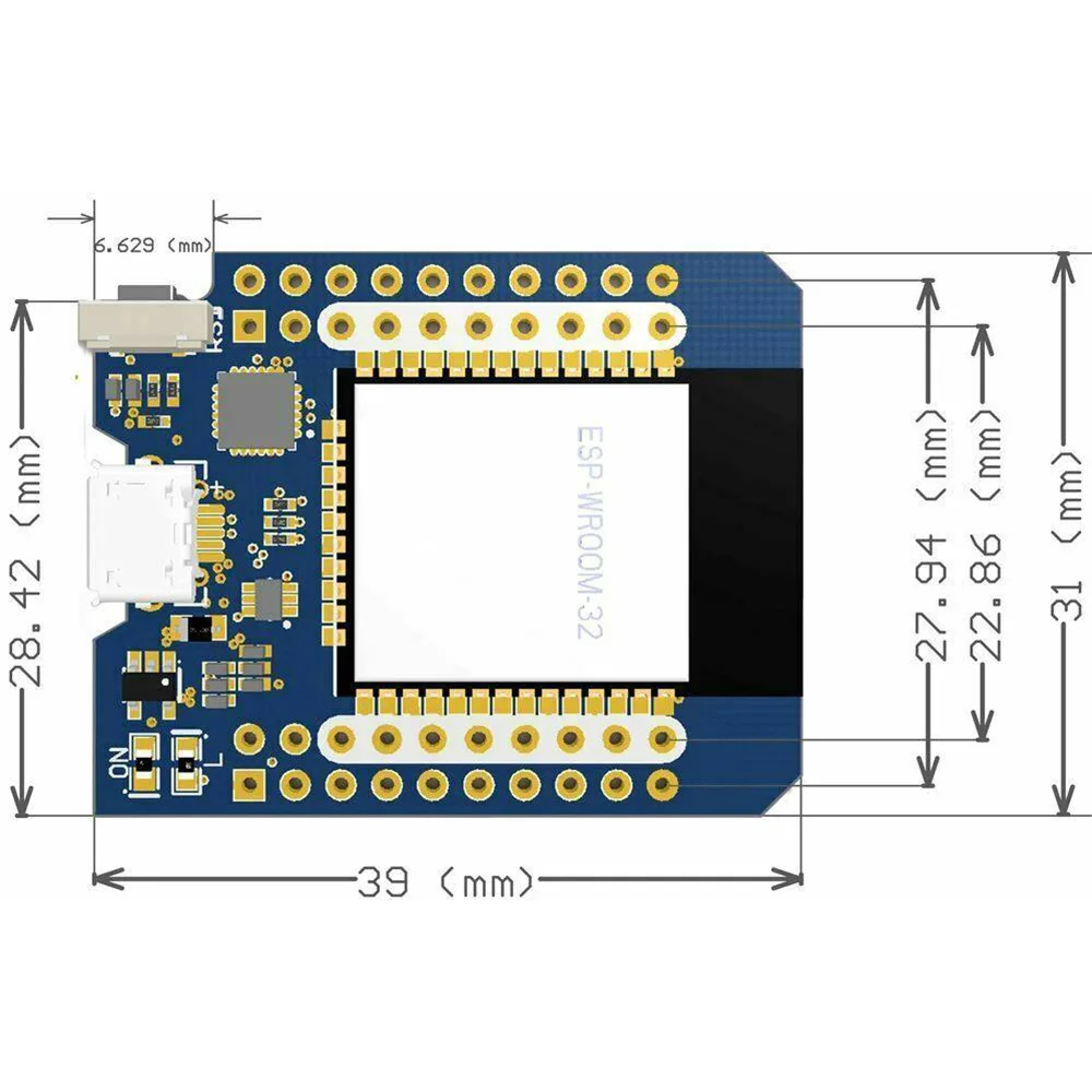 D1 MINI ESP32 BT WiFi Module Development Board for Internet of Things CP2102 CH9102F Serial 40Pin USB Micro Type-C ESP32