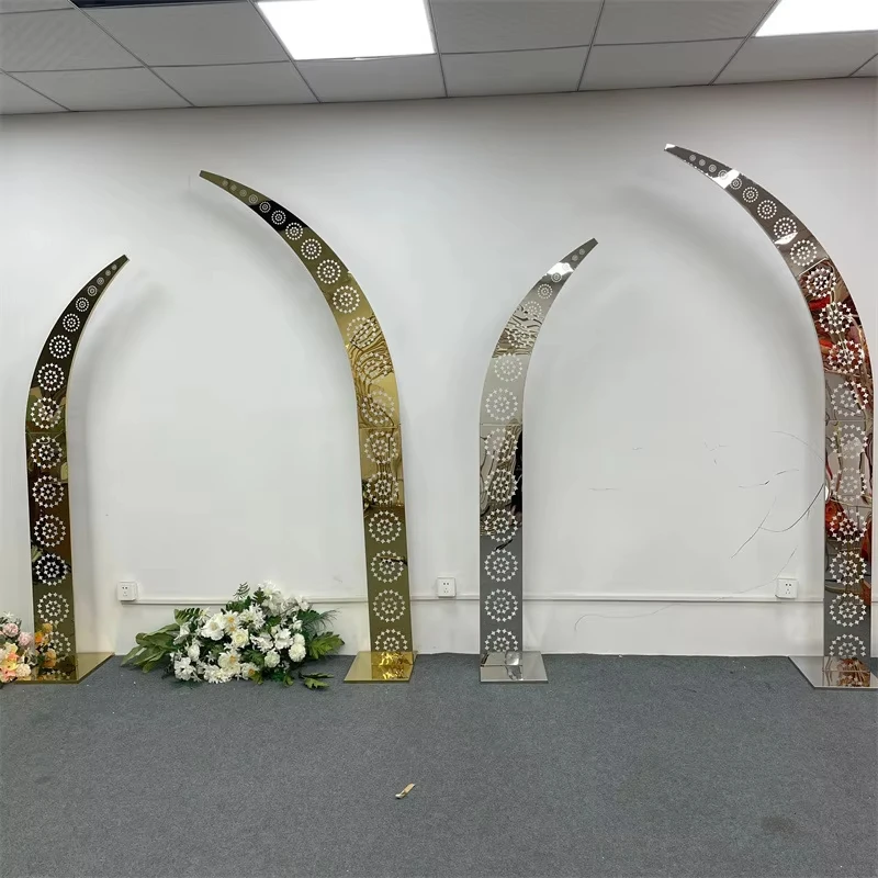 2 pieces of personalized wedding props golden sunflower horns wedding stage decoration arch screen reception area decoration