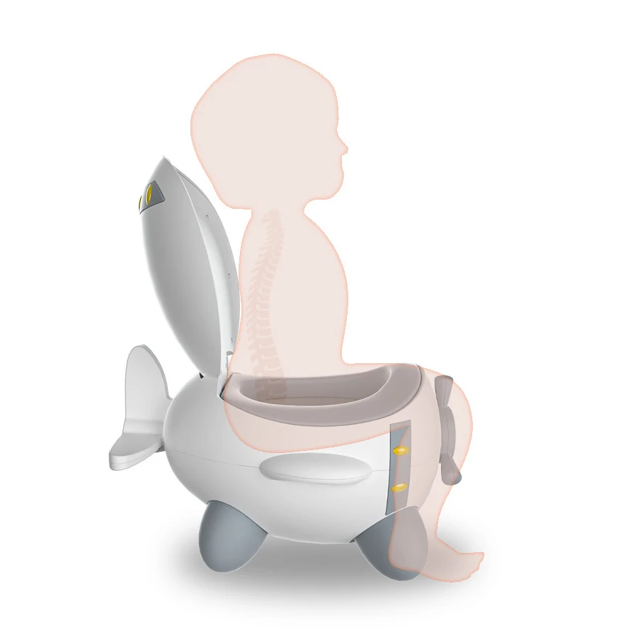 

Cute Soft Plastic Portable Potty Toilet for Kids and Toddlers for Car Camping and Baby Potty Training