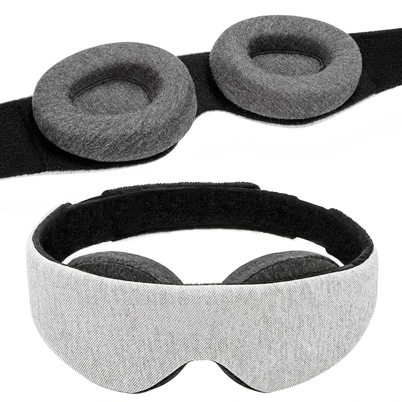 3D Sleep Mask 100% Light Blocking Eye Patch Zero Eye Pressure Blindfold for Travel Office Napping Meditation Shift Work - view 2