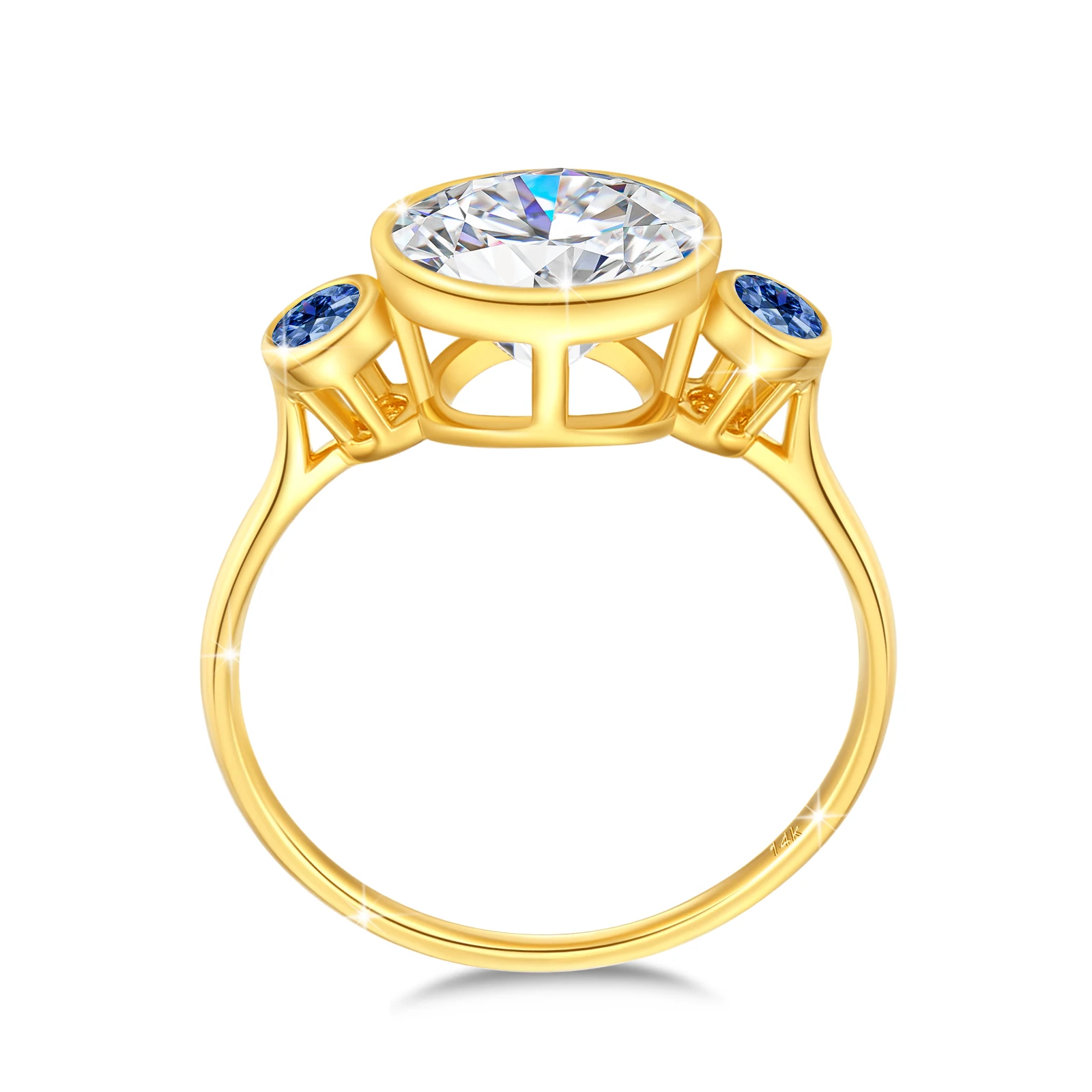 Oval Cut Moissanite Rings Au585 for Women Real 14K Gold 2CT D VVS1Luxury Jewelry Engagement Wedding Gifts