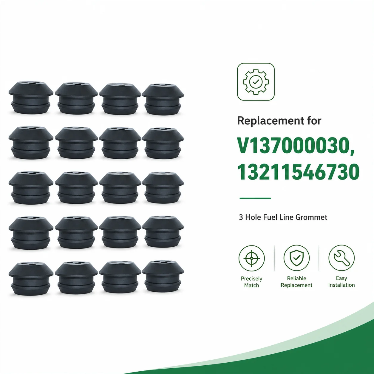 3 Hole Fuel Line Grommet For Echo GT-200EZR GT-201EZR GT-2000 PE-201 PPF-210 PPF-211 Trimmer Edger Parts 20Pcs OEM 13211546730