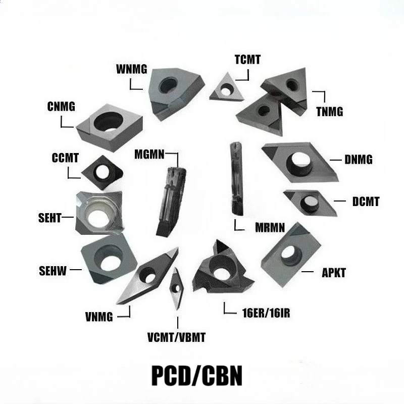 Diamond PCD CBN lathe inserts  VNMG160404 VNMG160402 VNMG160408 VNMG160412 VCMT VBMT1604 cnc Internal turning tools - Image 3