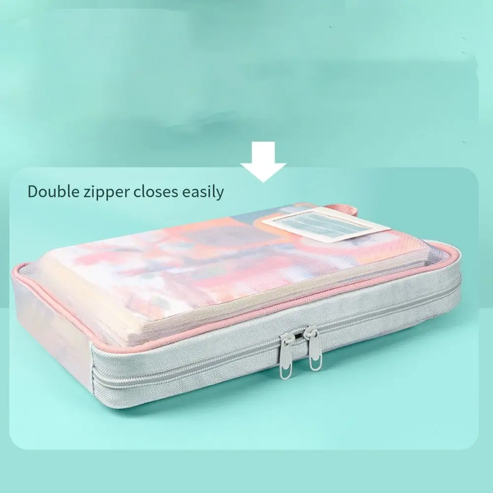 Grote capaciteit testpapier opbergtas Rits Mesh Bestandszak Duurzaam Multi Color Briefpapier Organizer Pouch