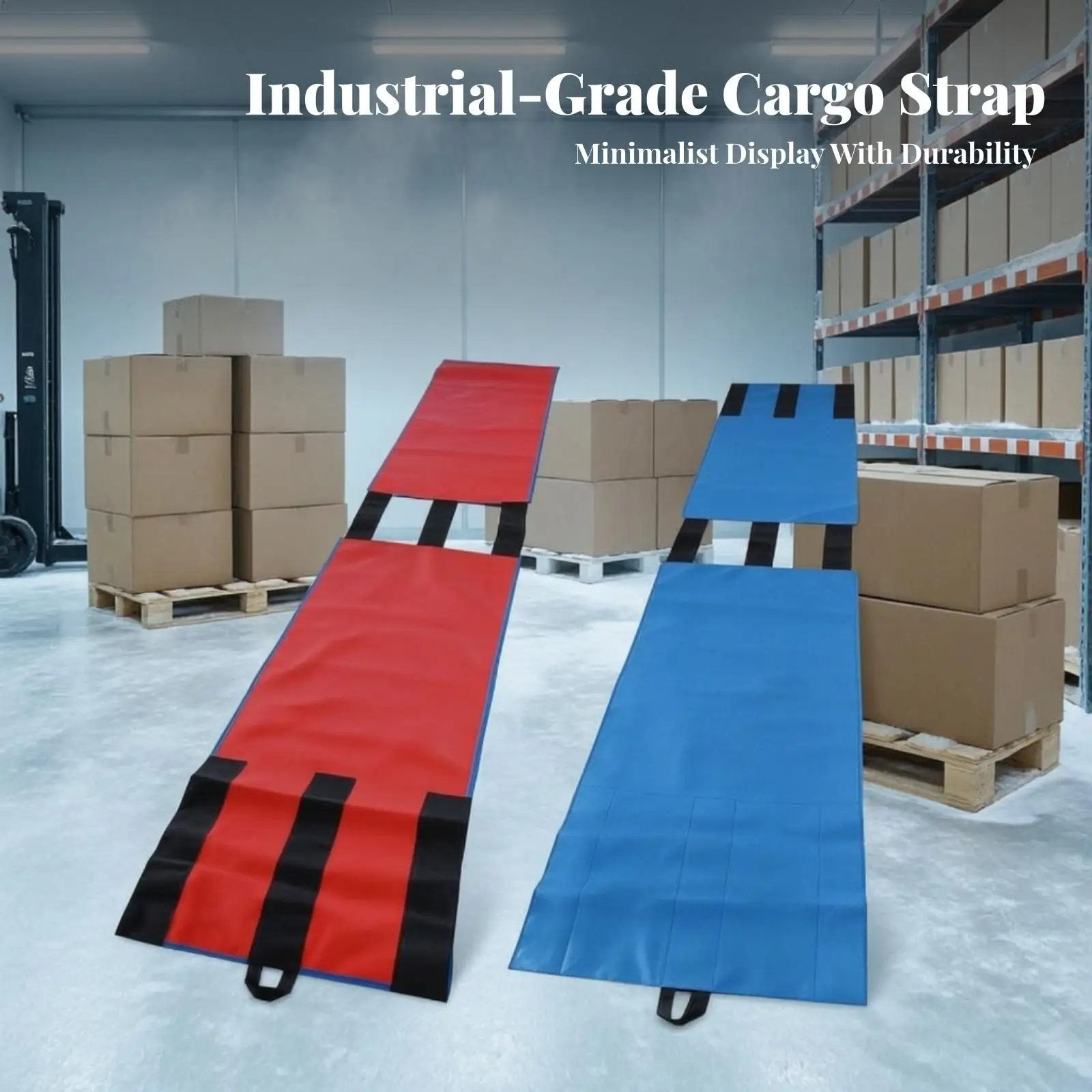 Pallet Binding Strap with Pull Loop | Wear-Resistant Laminated material, Reinforced strapping Design, Pallet Securing Strap