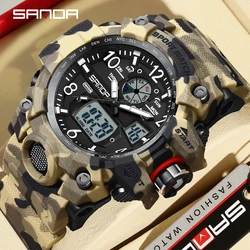 Fashion Sanda Top Brand Luxury G Style Military Men Led Digital Outdoor Sport Electronic Stopwatch Waterproof Casual Wrist Watch