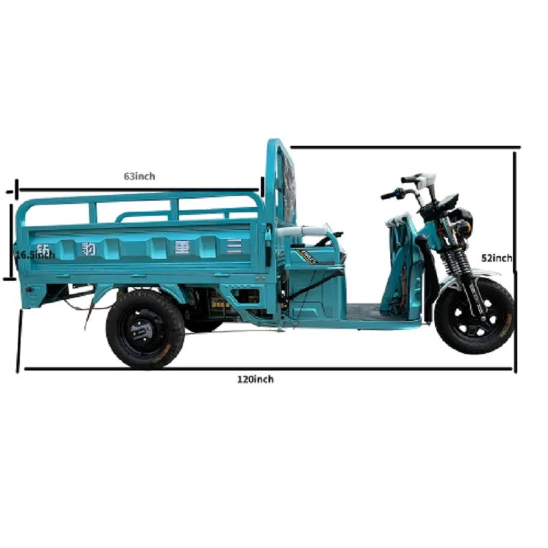 Electric Tricycles for Adult Transportation Pulling Goods, Multifunctional 3 Wheeled Household Vehicles