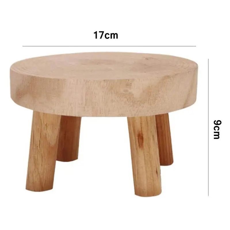 Wooden Plant Stand Flower Pot Base Holder Stool For Indoor Outdoor