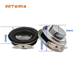 SOTAMIA 2Pcs Mini Audio Speaker 36mm 4 Ohm 5W Portable Full Range Speaker Multimedia Sound Music Loudspeaker DIY Home Theater