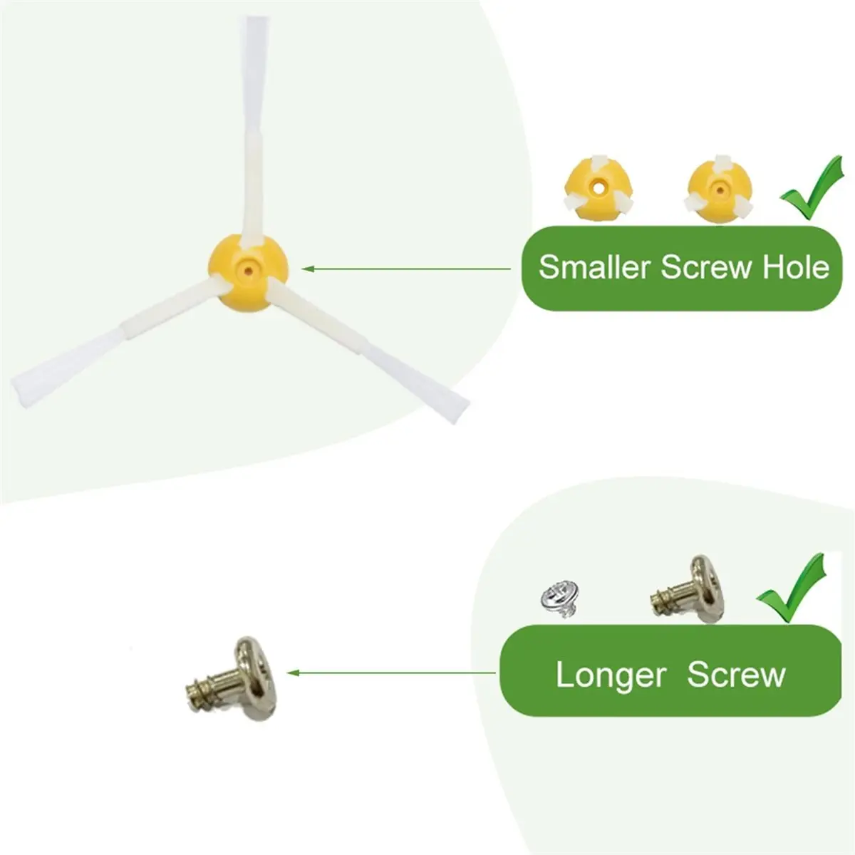 Replacement Parts Kit for 675 645 655 671 677 Robotics,6 Filter,8 Side Brush, Bristle and Beater Brush