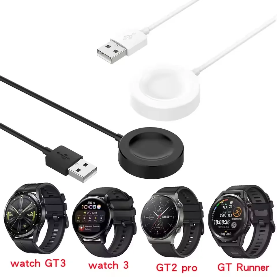 لساعة هواوي GT5Pro/GT5/GT4/GT3Pro/GT3/Watch4/4 Pro/Watch3 شاحن USB ساعة ذكية كابل شاحن سريع استبدال شاحن