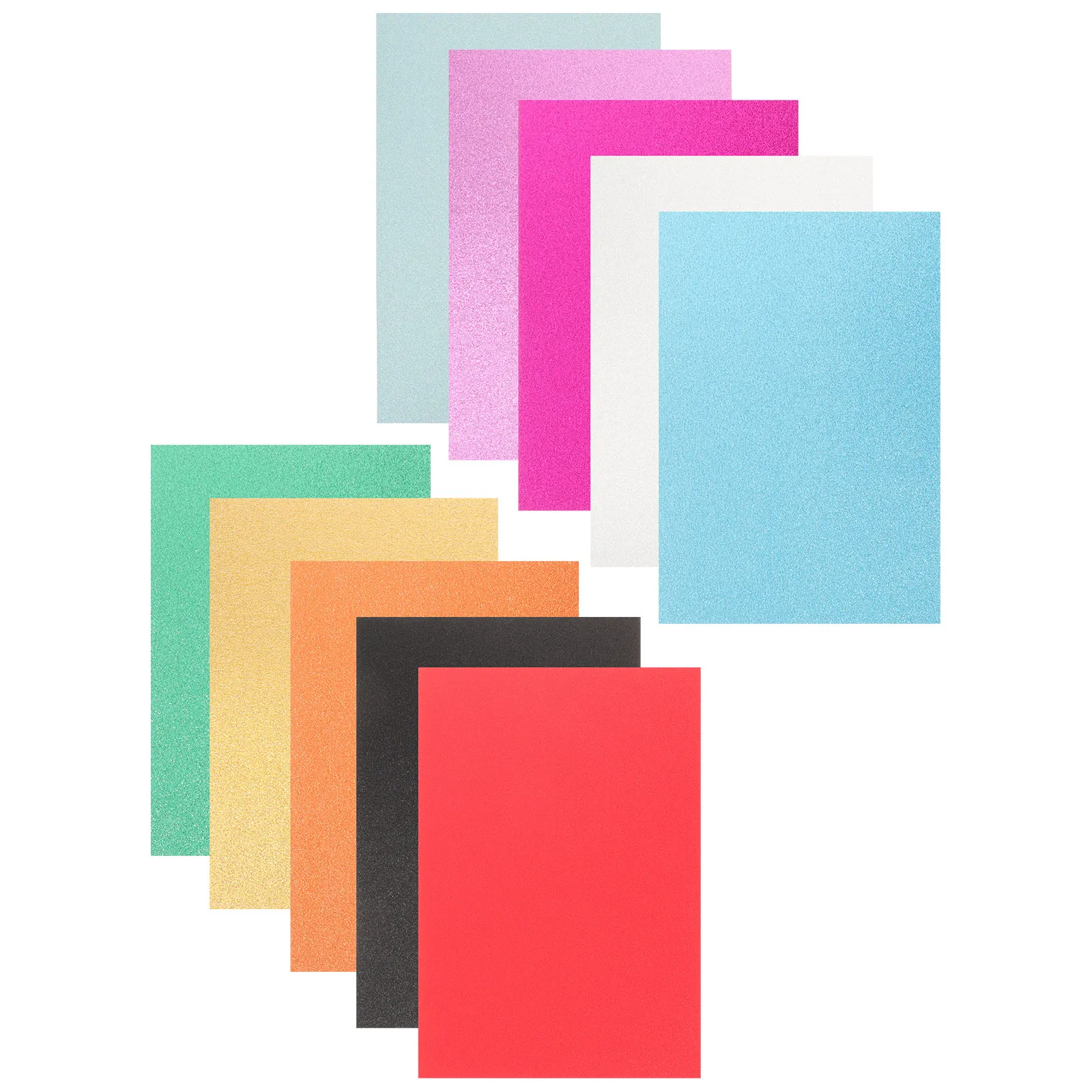 10Sheets Glitter Cardstock Paper Premium Colored Craft Paper Thick Sparkling DIY Material for Party Decoration Scrapbook Card