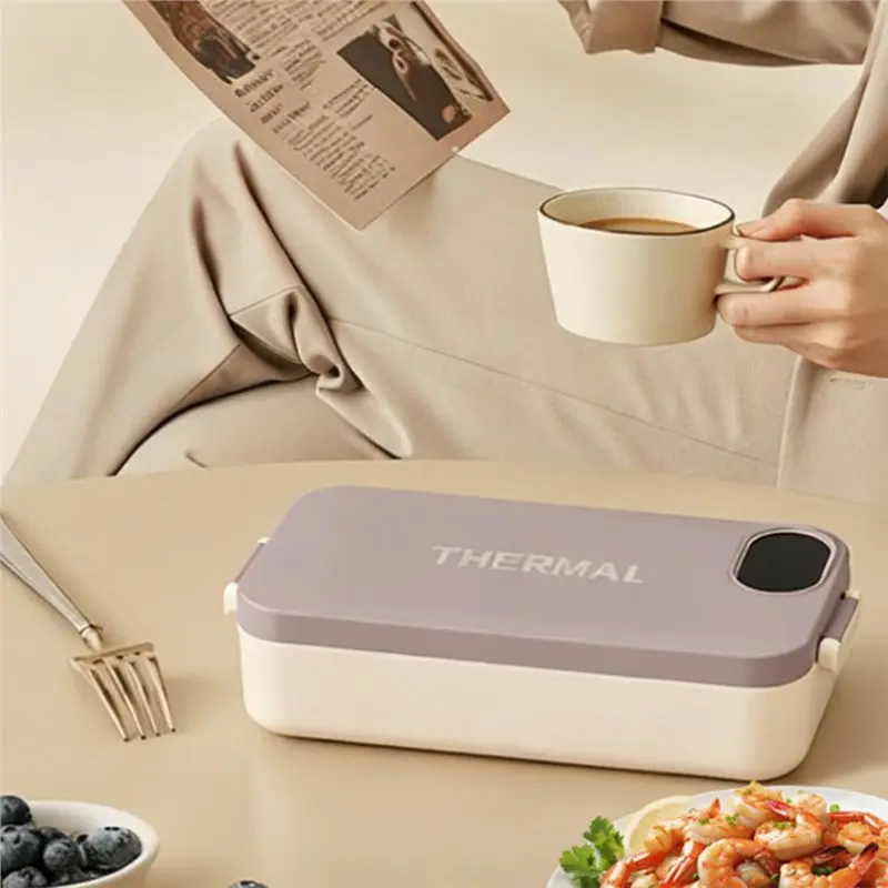AB13-Portable Heating Lunch Box 80W Electric Lunch Box For Work&Office&Car Travel Spill-Free Meal Warmer