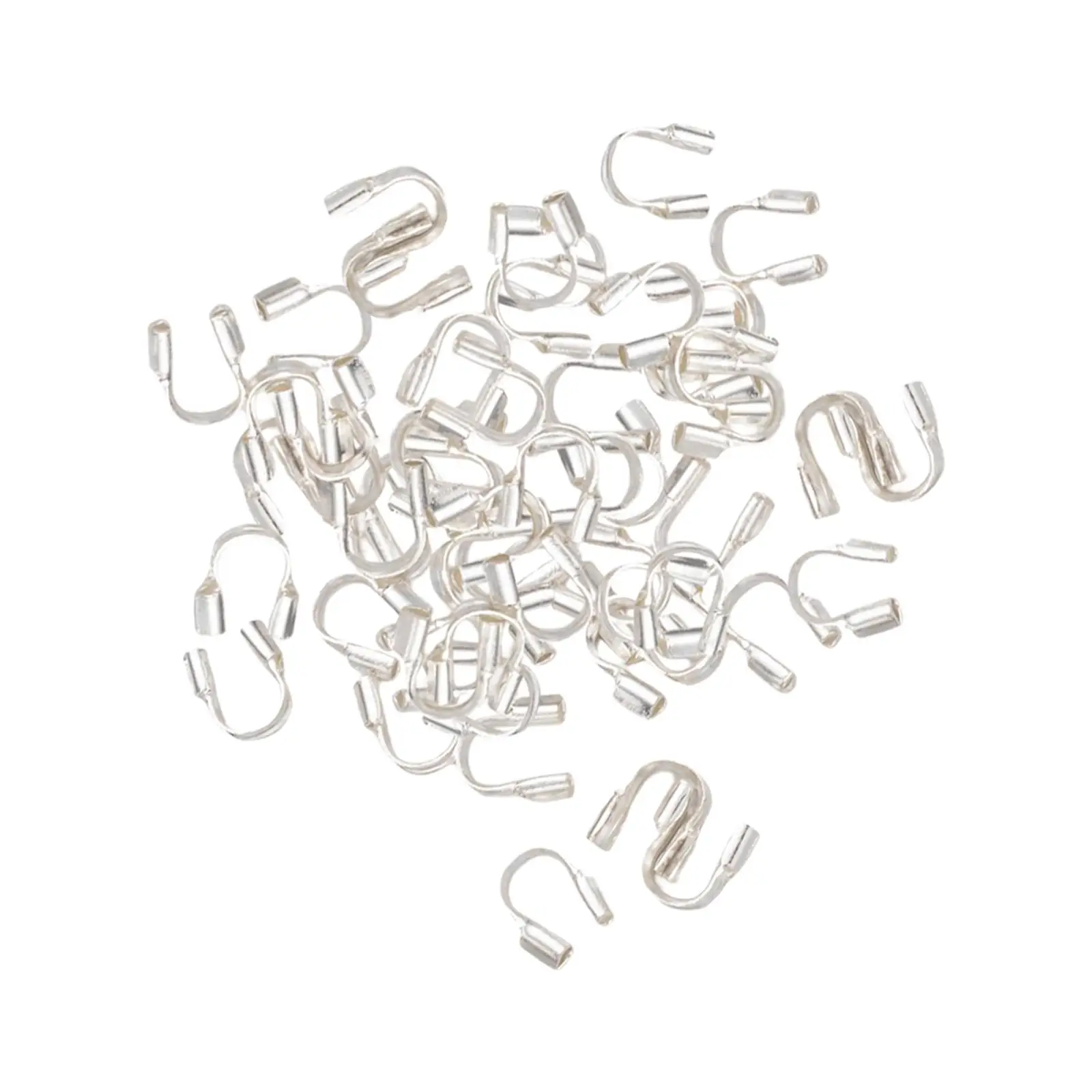 U Shaped Wire Guards Loops Copper Cable Protector for DIY Bead Bracelet Charms Jewelry Making Kit