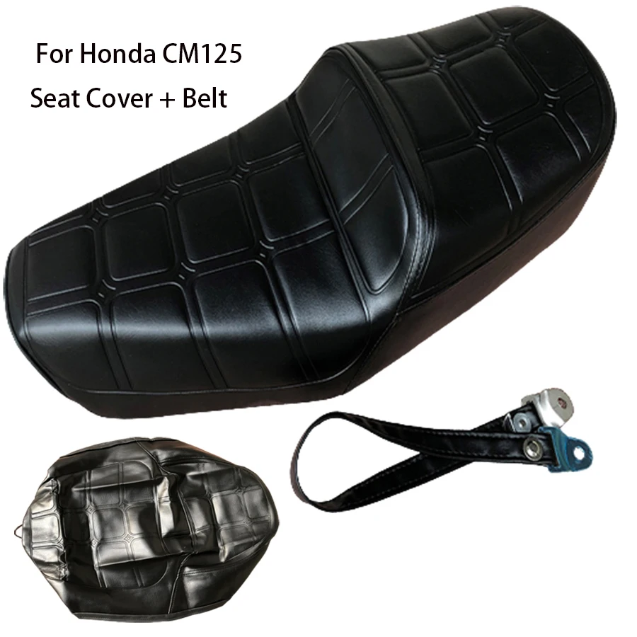 E0224-1 Waterproof Motorcycle Seat Cover and Belt For Honda CM125 Motorbike Scooter Seat Cover Heat Insulation Cushion Protect