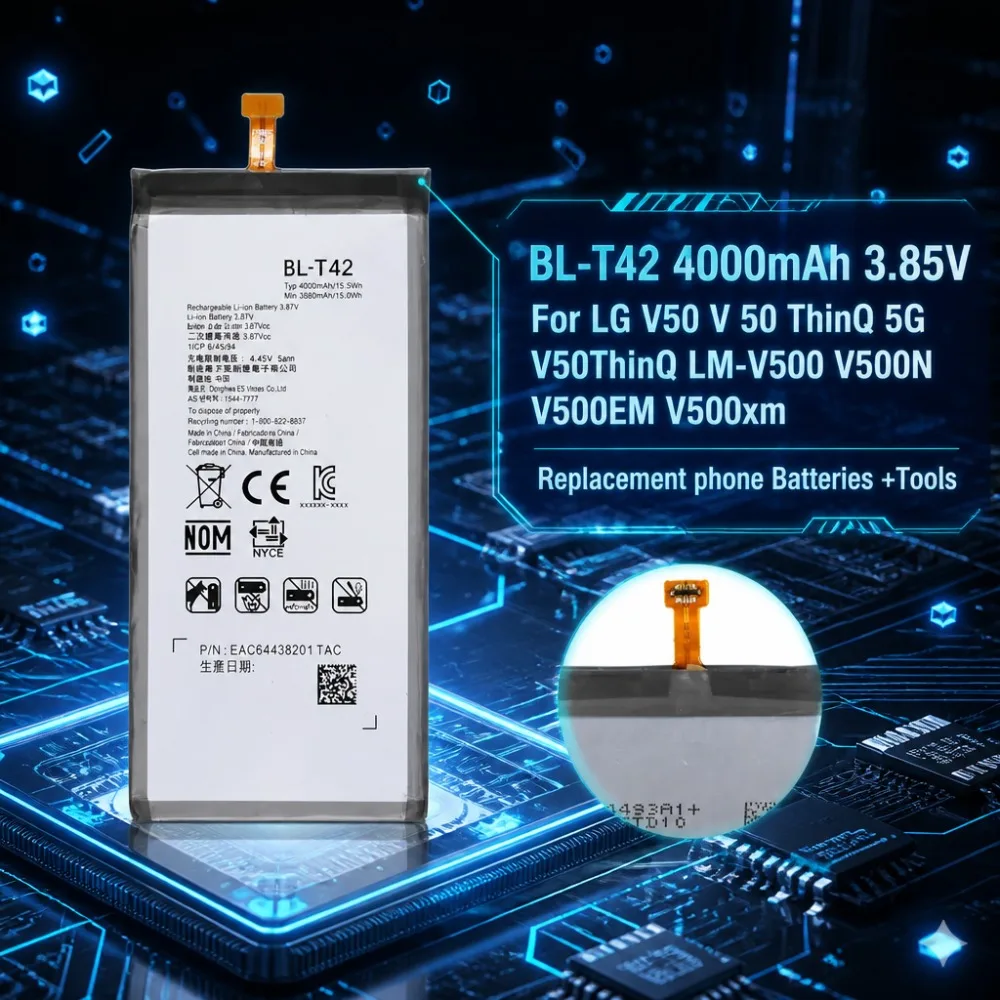 

Hot Sale BL-T42 4000mAh Battery For LG V50 V 50 ThinQ 5G V50ThinQ LM-V500 V500N V500EM V500xm Replacement phone Batteries +Tools