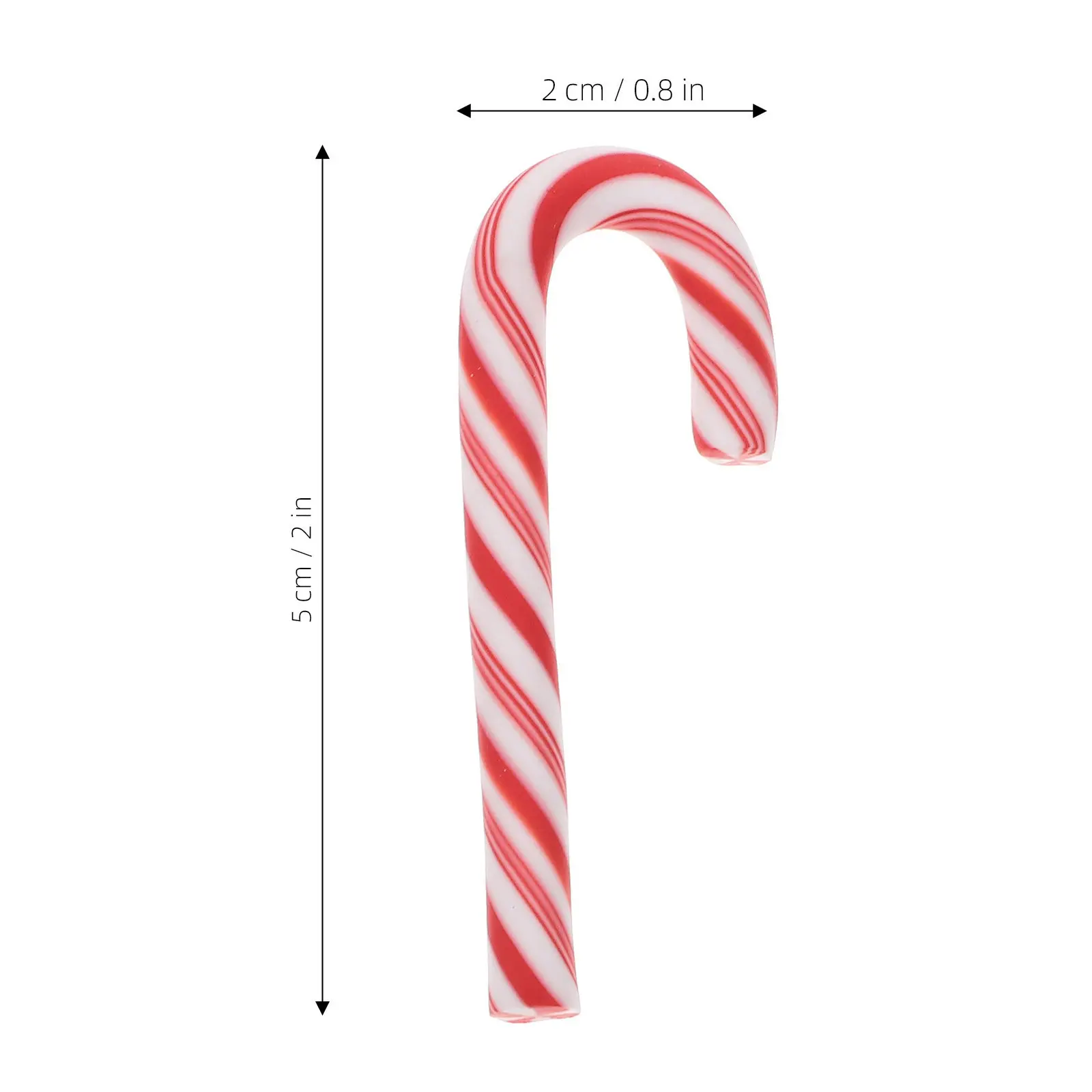 100Pcs Resin DIY Candy Cane Charms Mini Xmas Christmas Decoration Craft Supplies Multi-Function Holiday Embellishments