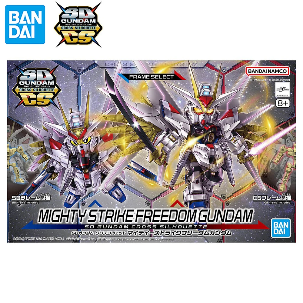 In-Stock Bandai SD Gundam Cross Silhouette Mighty Strike Freedom Gundam Nice SDCS Assembly Model Figure Ornament Toys