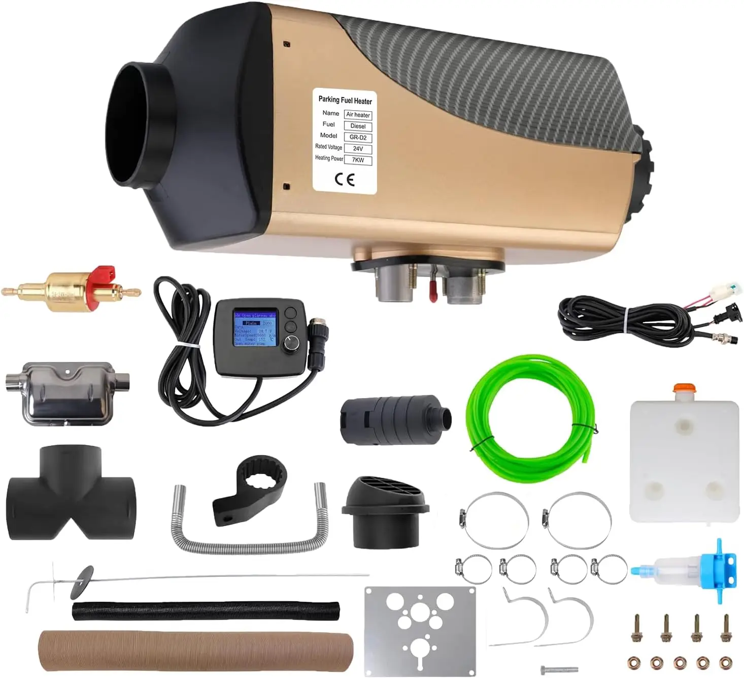 12V/24V 7KW/8KW/9KW New High Quality Car Diesel Parking Fuel Air Heater With LCD Switch For Cars,Trucks,RVs,Ships,Caravan