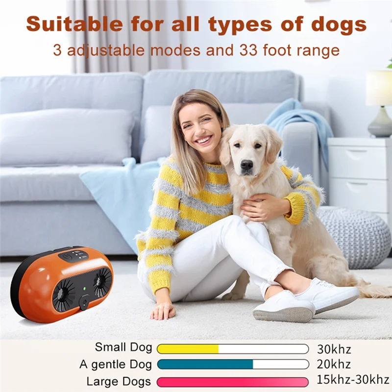 

A26F-Dog Training Ultrasonic Barking Stopper, Effective Outdoor And Garden Barking Prevention Device