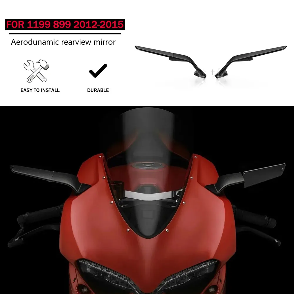

Зеркало для мотоцикла, регулируемое вращающееся зеркало заднего вида с ветровым крылом для Ducati Panigale 1199 S Tricolore PANIGALE 899 ABS 2013-2015