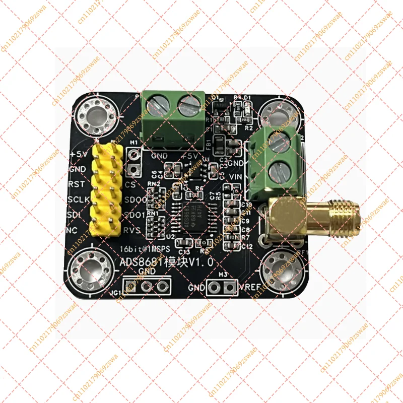 ADS8681 module analog-to-digital converter 16 bit ADC data acquisition sampling rate 1MSPS supports single and dual stage