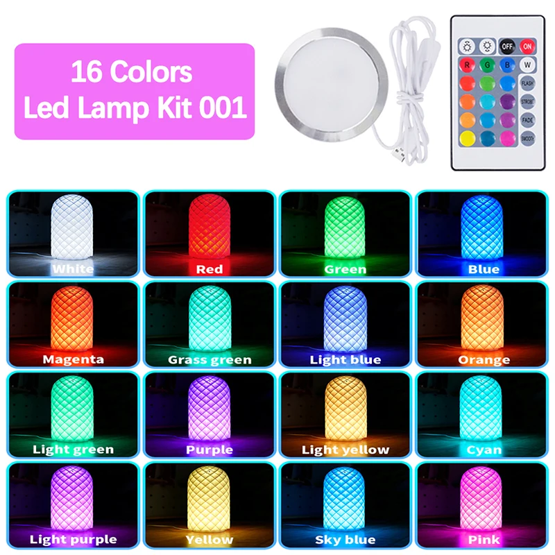 

16 Colors LED Lamp Kit 001 Hardware For Bambu Lab Multicolour Adjustable RGB Light Kit DIY 3D Printing Model Without Lamp Shell