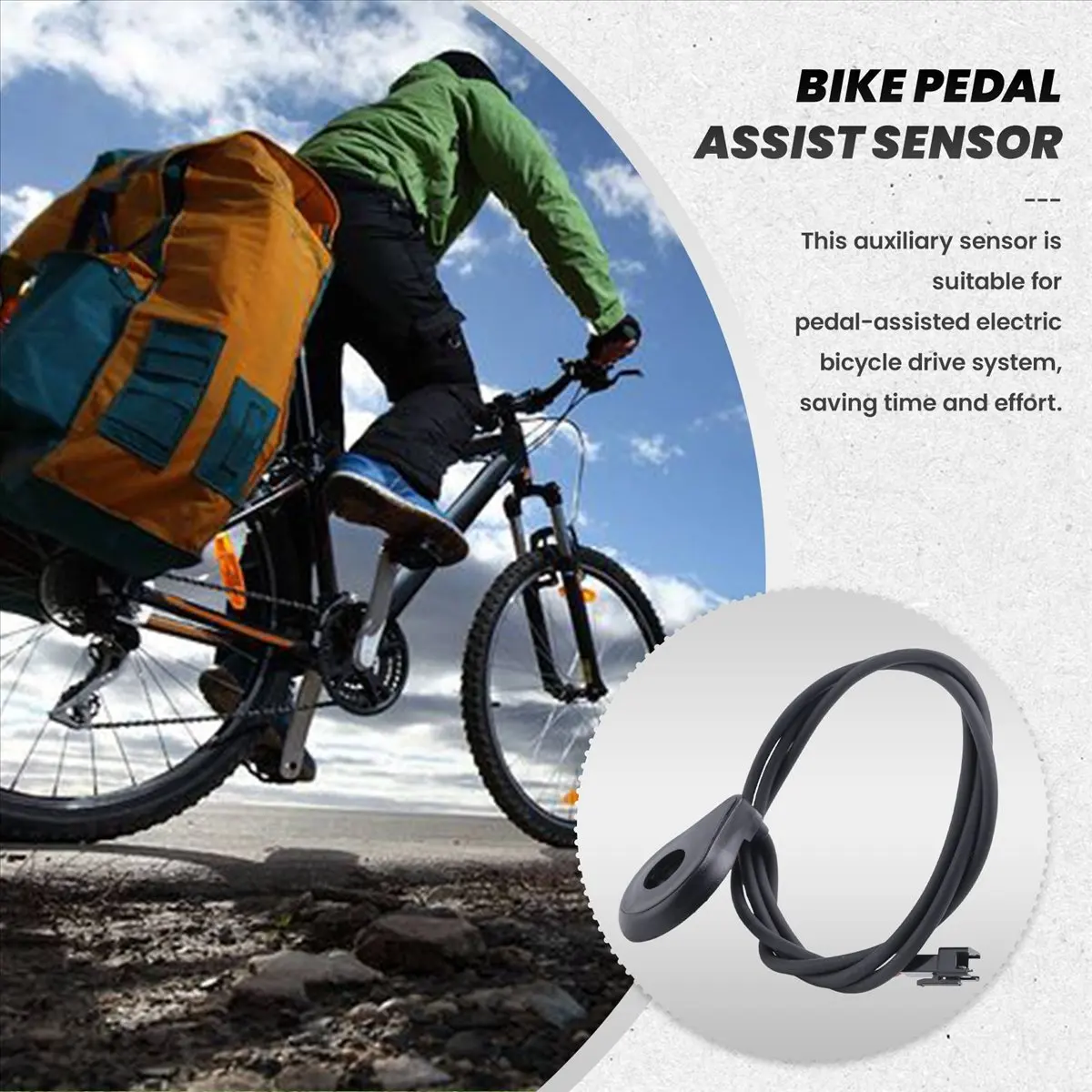 ABXY Electric Bike Pedal Assist Sensor 12 Magnets E-Bike PAS System Hall Assistant Speed Sensor Electric Scooter Accessories