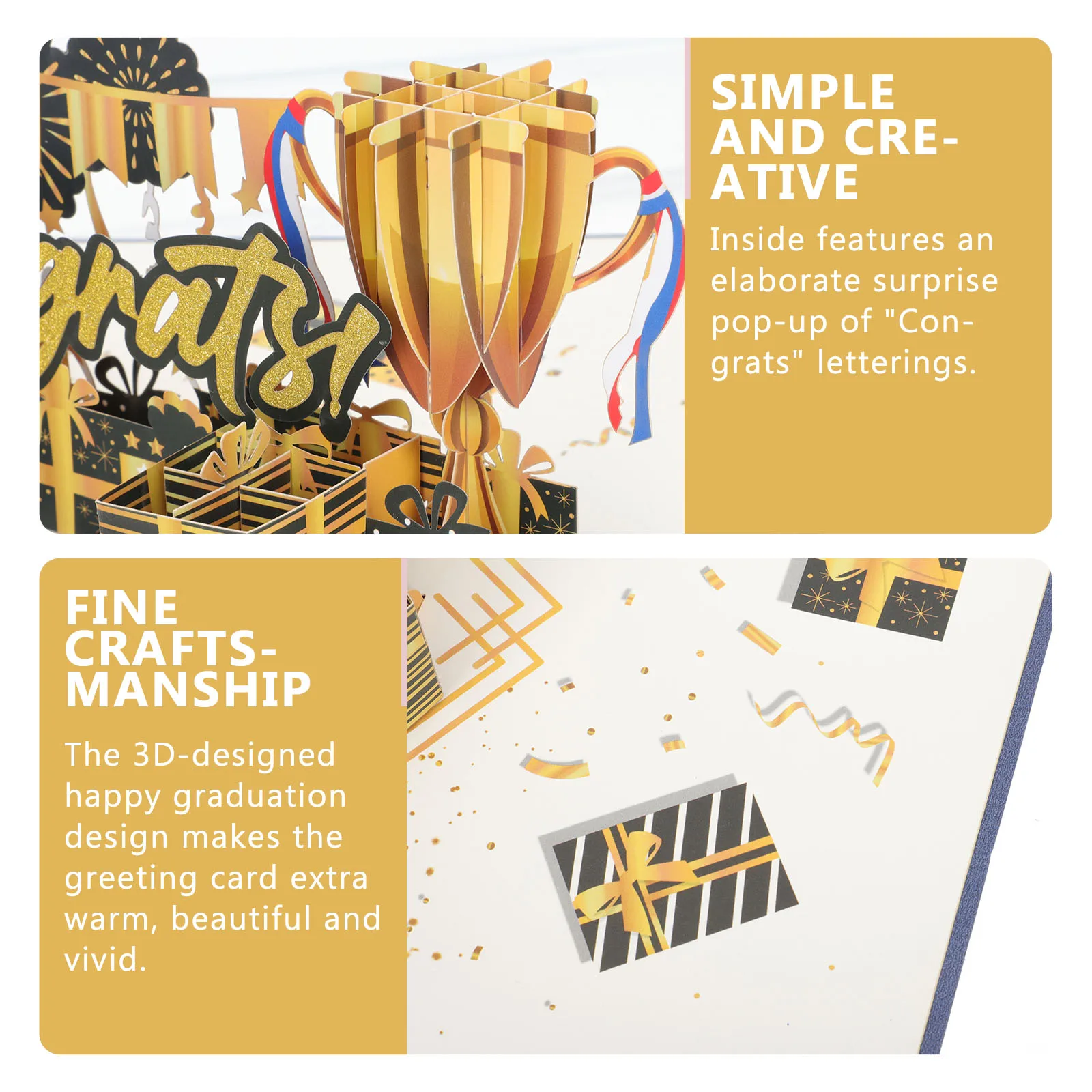 

3D Three-dimensional Greeting Card Graduation Congrats Season Cards for Paper Novel
