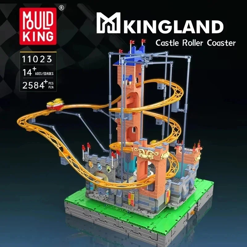 MOULDKING Castle Roller Coaster Electric Remote Control Building Blocks Amusement Park Series Educational Toys Kid Gifts 11023