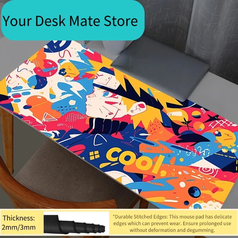 Mouse Pad Anime Naruto Uzumaki Gaming Accessories Mousepad Gamer PC Completo Mouse Pads Computer Keyboard Desk Mat Varmilo Table