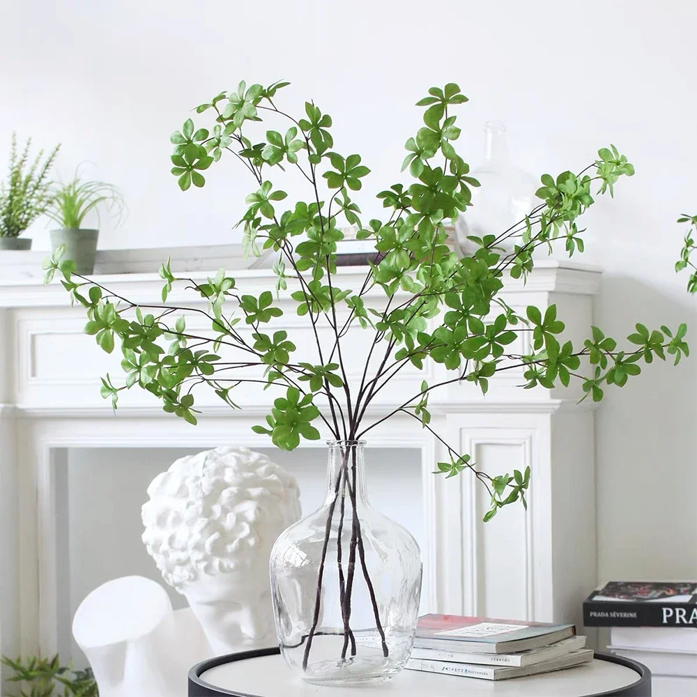 

Artificial Ficus Twig Plant Faux Greenery Branches Leaf For Fresh Pastoral Style Shop Garden Office Home Banquet Decoration